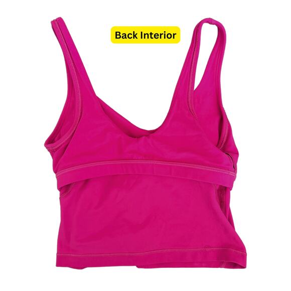Barely Worn Lululemon Magenta Purple Padded Align Cropped Tank Top - Size: 2 - Picture 6 of 9
